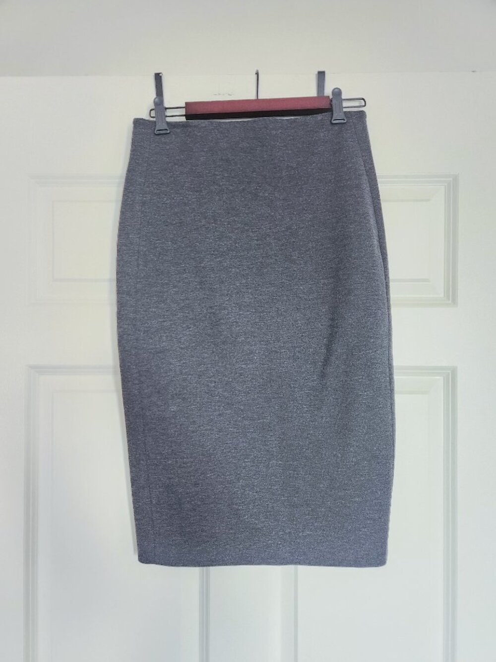 Vince Camuto Gray High Waist Knee Length Pencil Skirt Stretch Size S